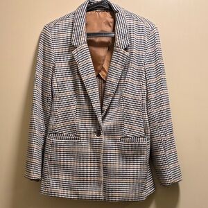 Classic Houndstooth Blazer